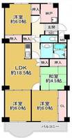 兵庫県神戸市中央区葺合町(マンション)の賃貸物件の間取り