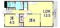 兵庫県西宮市薬師町(アパート)の賃貸物件の間取り