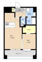 福岡県福岡市南区野間1丁目(マンション)の賃貸物件の間取り