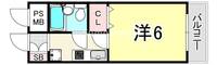兵庫県尼崎市東塚口町1丁目(マンション)の賃貸物件の間取り
