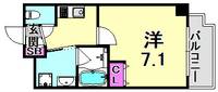 兵庫県神戸市中央区生田町1丁目(マンション)の賃貸物件の間取り