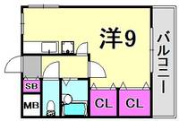 兵庫県神戸市灘区岩屋北町5丁目(マンション)の賃貸物件の間取り