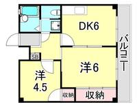 兵庫県西宮市南昭和町(マンション)の賃貸物件の間取り