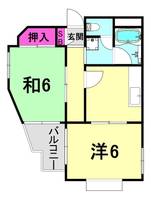 兵庫県西宮市大森町(マンション)の賃貸物件の間取り
