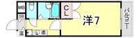 兵庫県神戸市須磨区桜木町2丁目(マンション)の賃貸物件の間取り