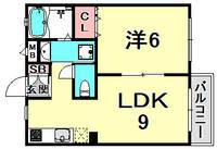 兵庫県神戸市中央区中山手通7丁目(アパート)の賃貸物件の間取り