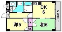 兵庫県西宮市浜町(マンション)の賃貸物件の間取り