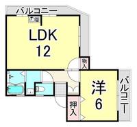 兵庫県尼崎市武庫之荘8丁目(アパート)の賃貸物件の間取り