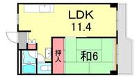 兵庫県神戸市東灘区深江南町4丁目(マンション)の賃貸物件の間取り