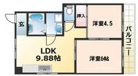 兵庫県神戸市長田区梅ケ香町1丁目(マンション)の賃貸物件の間取り