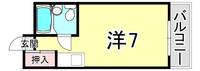 兵庫県尼崎市南武庫之荘3丁目(アパート)の賃貸物件の間取り