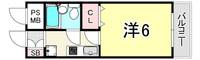 兵庫県尼崎市東塚口町1丁目(マンション)の賃貸物件の間取り