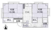 兵庫県芦屋市大原町(マンション)の賃貸物件の間取り