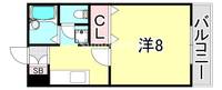 兵庫県神戸市須磨区須磨寺町1丁目(アパート)の賃貸物件の間取り
