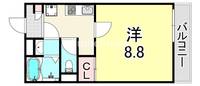 兵庫県尼崎市東本町3丁目(アパート)の賃貸物件の間取り