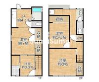 兵庫県神戸市長田区長楽町4丁目(一戸建)の賃貸物件の間取り