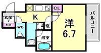 兵庫県神戸市中央区北長狭通8丁目(マンション)の賃貸物件の間取り