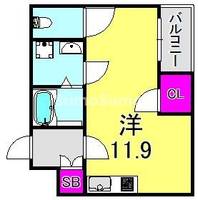 兵庫県神戸市兵庫区上三条町(マンション)の賃貸物件の間取り