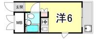 兵庫県西宮市天道町(マンション)の賃貸物件の間取り