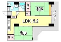 UR武庫川 12号棟の間取り
