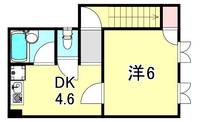 兵庫県神戸市灘区深田町2丁目(アパート)の賃貸物件の間取り