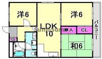 兵庫県尼崎市東園田町6丁目(アパート)の賃貸物件の間取り