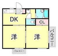 兵庫県西宮市仁川百合野町(アパート)の賃貸物件の間取り