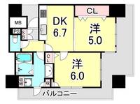 兵庫県神戸市長田区若松町3丁目(マンション)の賃貸物件の間取り