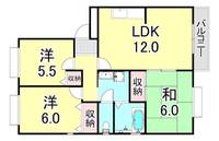 兵庫県神戸市須磨区千守町1丁目(アパート)の賃貸物件の間取り