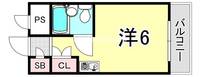 兵庫県尼崎市南武庫之荘2丁目(アパート)の賃貸物件の間取り
