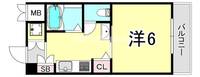 兵庫県神戸市長田区松野通4丁目(マンション)の賃貸物件の間取り