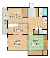 明舞第2団地 5号棟の間取り