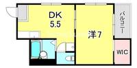兵庫県神戸市東灘区田中町2丁目(アパート)の賃貸物件の間取り