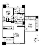 兵庫県神戸市中央区中山手通2丁目(マンション)の賃貸物件の間取り