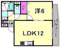 兵庫県尼崎市武庫之荘8丁目(アパート)の賃貸物件の間取り
