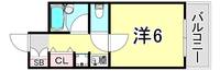 兵庫県神戸市長田区若松町1丁目(マンション)の賃貸物件の間取り