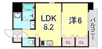 兵庫県尼崎市東難波町5丁目(マンション)の賃貸物件の間取り
