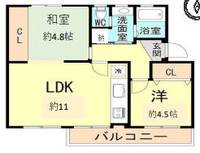 御園団地2号棟の間取り