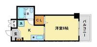 兵庫県神戸市兵庫区三川口町3丁目(マンション)の賃貸物件の間取り