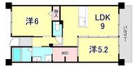 兵庫県西宮市枝川町(マンション)の賃貸物件の間取り