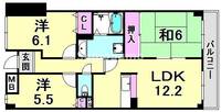 兵庫県西宮市門戸西町(マンション)の賃貸物件の間取り