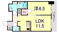 兵庫県尼崎市昭和南通7丁目(マンション)の賃貸物件の間取り
