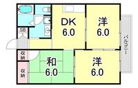 兵庫県神戸市須磨区車字霜ノ下(アパート)の賃貸物件の間取り