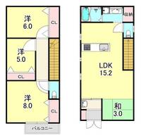 兵庫県神戸市垂水区福田2丁目(一戸建)の賃貸物件の間取り