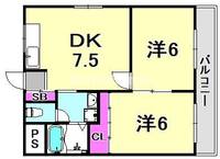 兵庫県尼崎市久々知西町1丁目(マンション)の賃貸物件の間取り