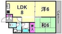 兵庫県尼崎市南塚口町3丁目(マンション)の賃貸物件の間取り