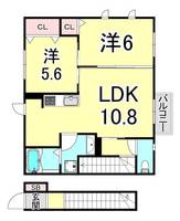 兵庫県神戸市東灘区森北町2丁目(アパート)の賃貸物件の間取り