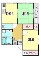 兵庫県神戸市長田区上池田5丁目(アパート)の賃貸物件の間取り