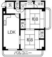 兵庫県神戸市長田区上池田3丁目(マンション)の賃貸物件の間取り