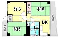 兵庫県神戸市東灘区甲南町4丁目(マンション)の賃貸物件の間取り